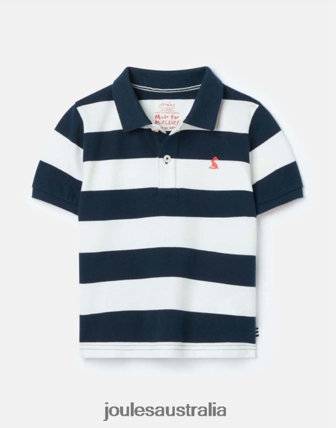 Joules Apparel Boys Filbert Stripe Polo Shirt 2-12 years NVVNL387 FRENCH NAVY STRIPE