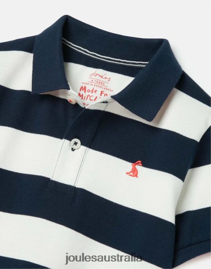 Joules Apparel Boys Filbert Stripe Polo Shirt 2-12 years NVVNL387 FRENCH NAVY STRIPE