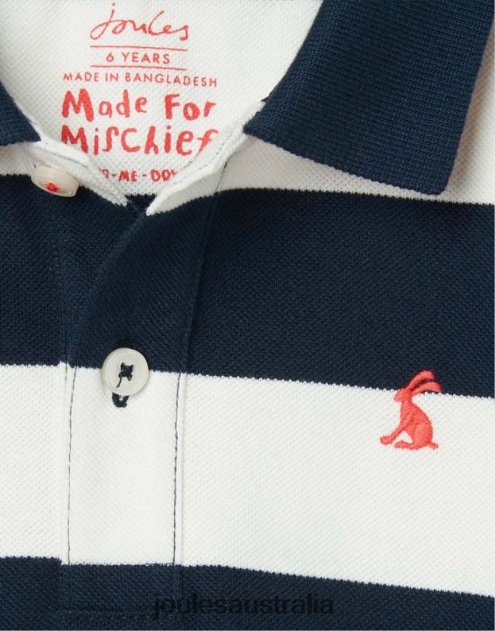 Joules Apparel Boys Filbert Stripe Polo Shirt 2-12 years NVVNL387 FRENCH NAVY STRIPE
