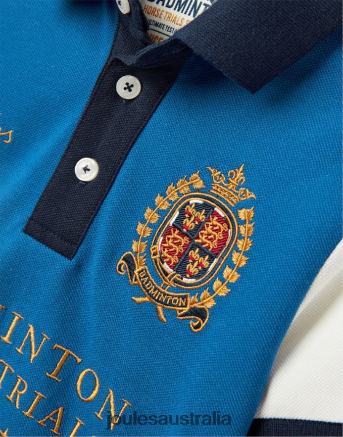 Joules Apparel Boys Kids Unisex Badminton Polo Shirt 2-12 Years NVVNL345 BLUE