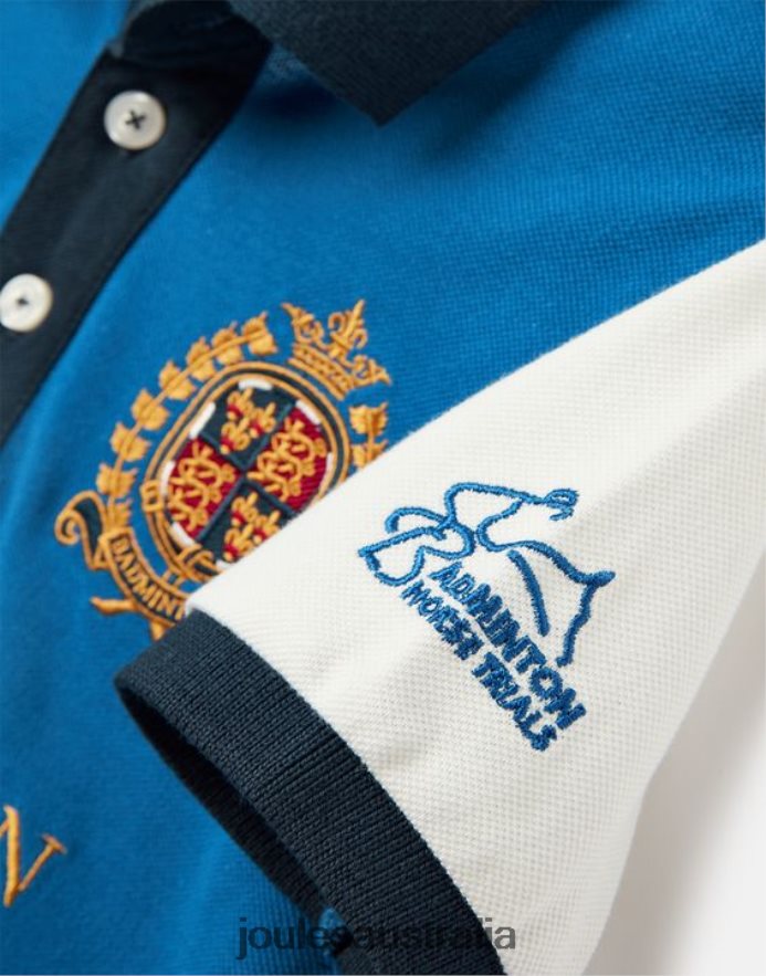 Joules Apparel Boys Kids Unisex Badminton Polo Shirt 2-12 Years NVVNL345 BLUE