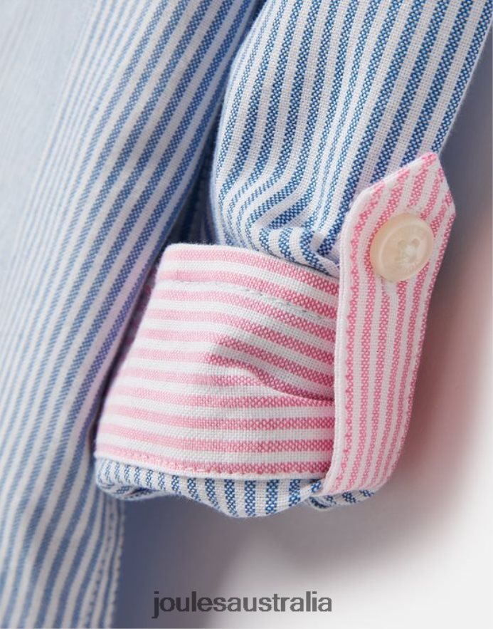 Joules Apparel Boys Oxford Stripe Shirt 2-12 Years NVVNL348 BLUE STRIPE