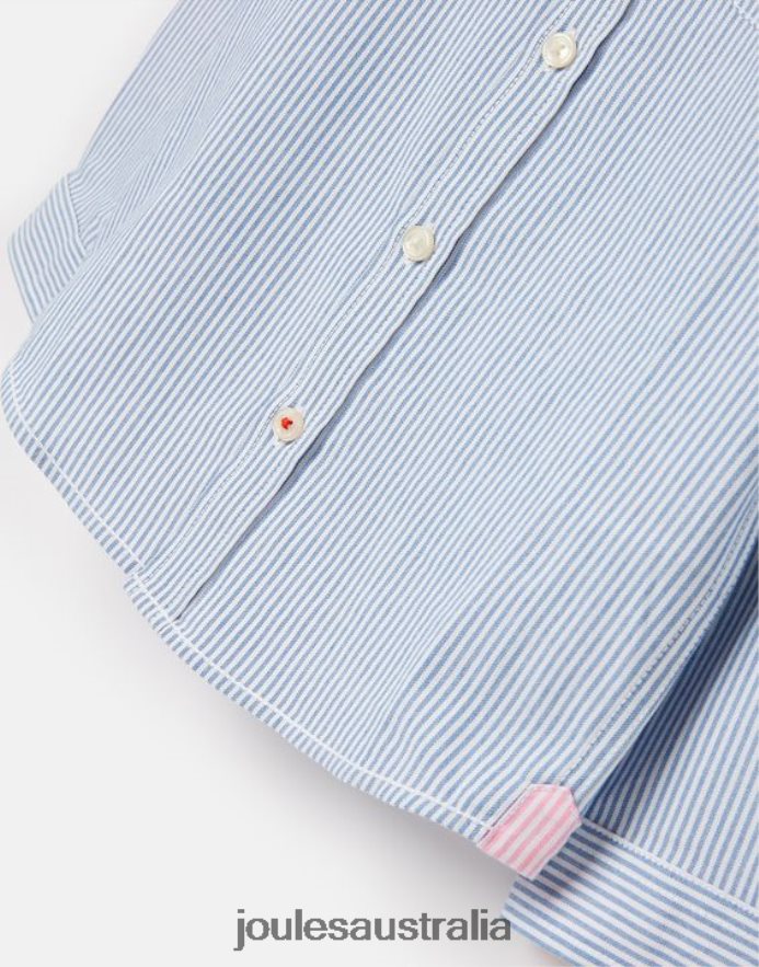 Joules Apparel Boys Oxford Stripe Shirt 2-12 Years NVVNL348 BLUE STRIPE