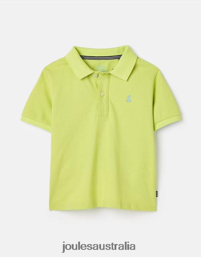 Joules Apparel Boys Woody Polo Shirt 2-12 Years NVVNL375 LIME GRANITA