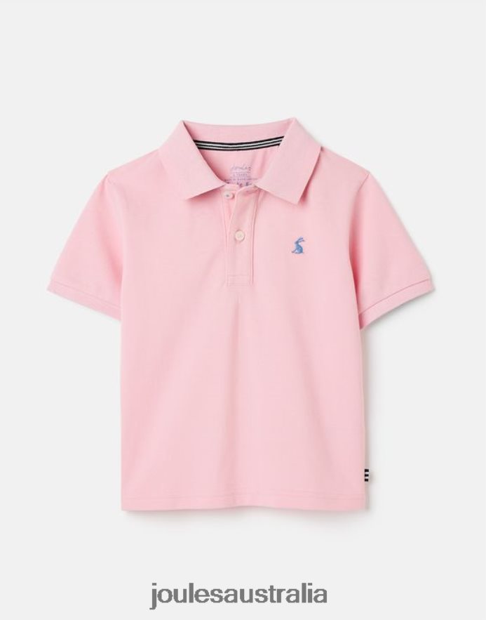 Joules Apparel Boys Woody Polo Shirt 2-12 Years NVVNL378 LIGHT PINK