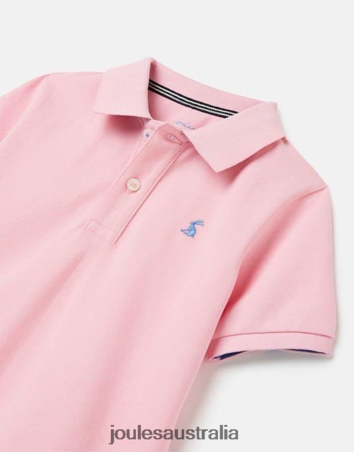 Joules Apparel Boys Woody Polo Shirt 2-12 Years NVVNL378 LIGHT PINK