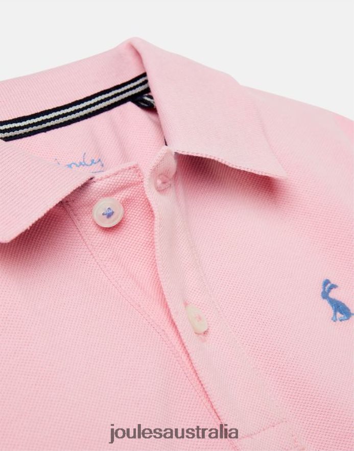Joules Apparel Boys Woody Polo Shirt 2-12 Years NVVNL378 LIGHT PINK