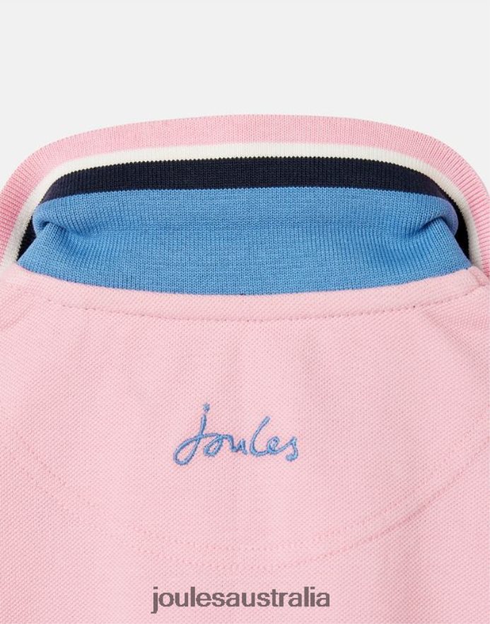 Joules Apparel Boys Woody Polo Shirt 2-12 Years NVVNL378 LIGHT PINK