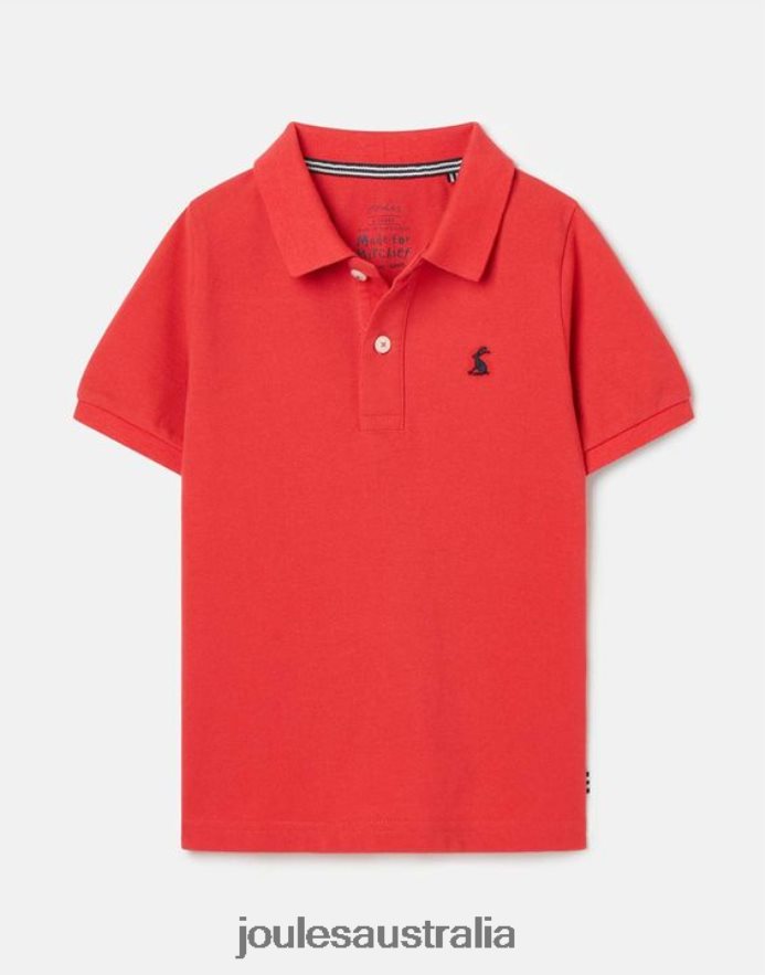 Joules Apparel Boys Woody Polo Shirt 2-12 years NVVNL380 RED