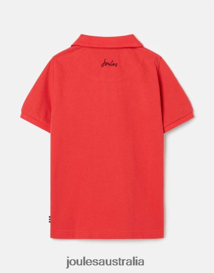 Joules Apparel Boys Woody Polo Shirt 2-12 years NVVNL380 RED
