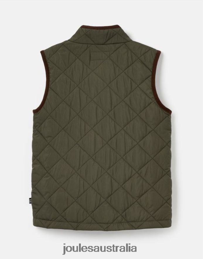 Joules Apparel Boys Bramble Diamond Quilt Vest 2-12 Years NVVNL360 HERITAGE GREEN