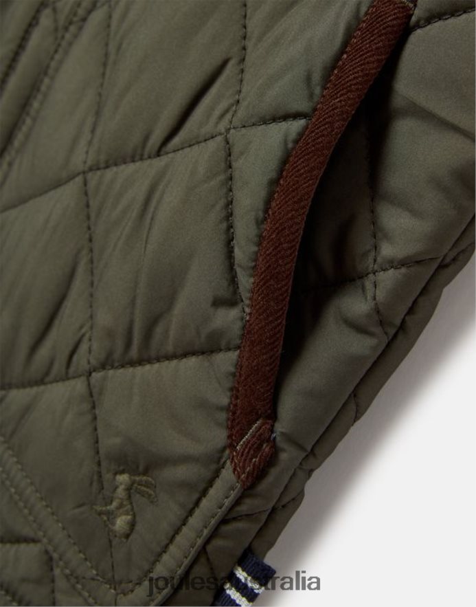 Joules Apparel Boys Bramble Diamond Quilt Vest 2-12 Years NVVNL360 HERITAGE GREEN