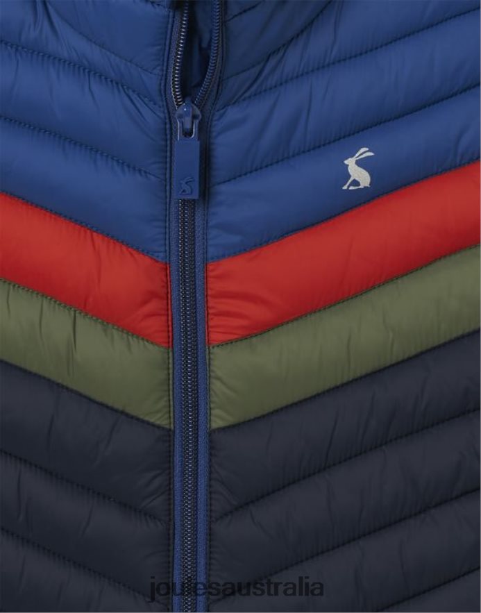 Joules Apparel Boys Crofton Packable Vest 2-12 Years NVVNL347 NAVY COLOUR BLOCK
