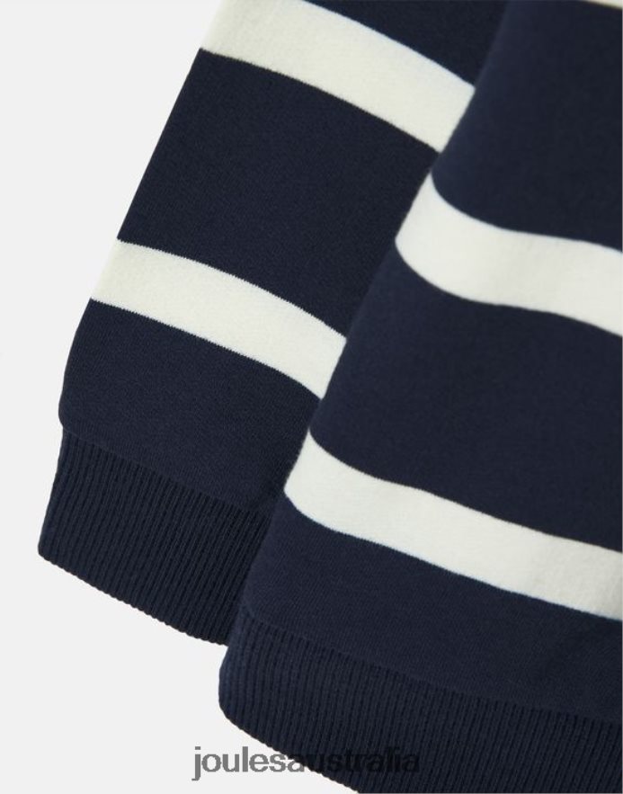 Joules Apparel Boys Finn 1/2 Zip Sweatshirt 2-12 Years NVVNL349 NAVY STRIPE