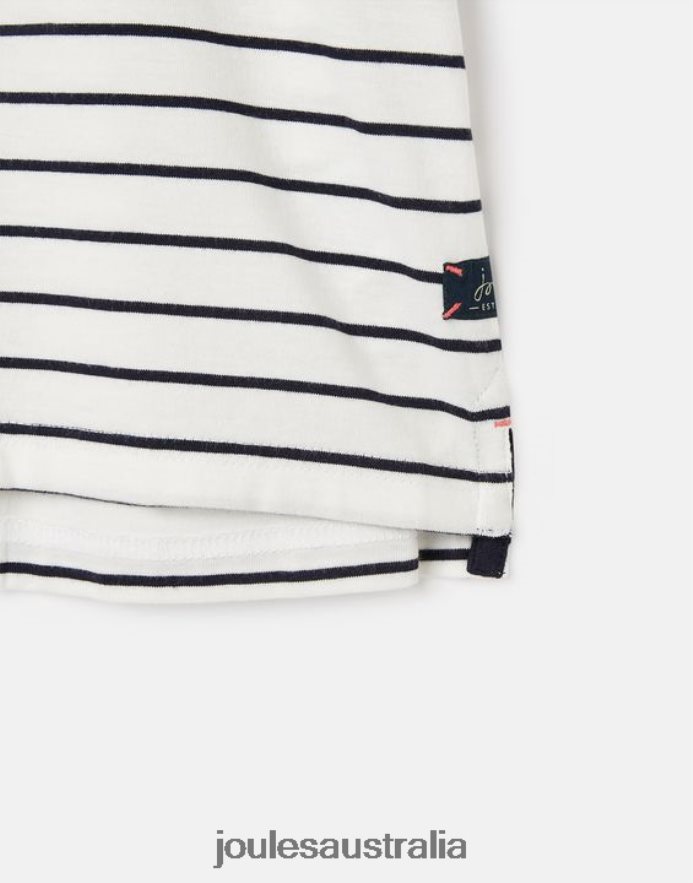 Joules Apparel Boys Archie Short Sleeve Applique T-Shirt 2-8 Years NVVNL364 NAVY STRIPE CRABS