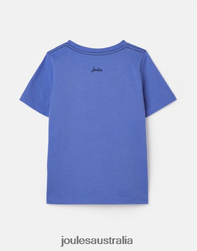 Joules Apparel Boys Ben Short Sleeve T-Shirt 2-12 Years NVVNL353 BLUE SHARKS