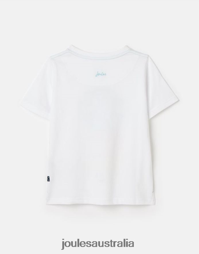 Joules Apparel Boys Ben Short Sleeve T-Shirt 2-12 Years NVVNL362 WHITE SURF BOARDS