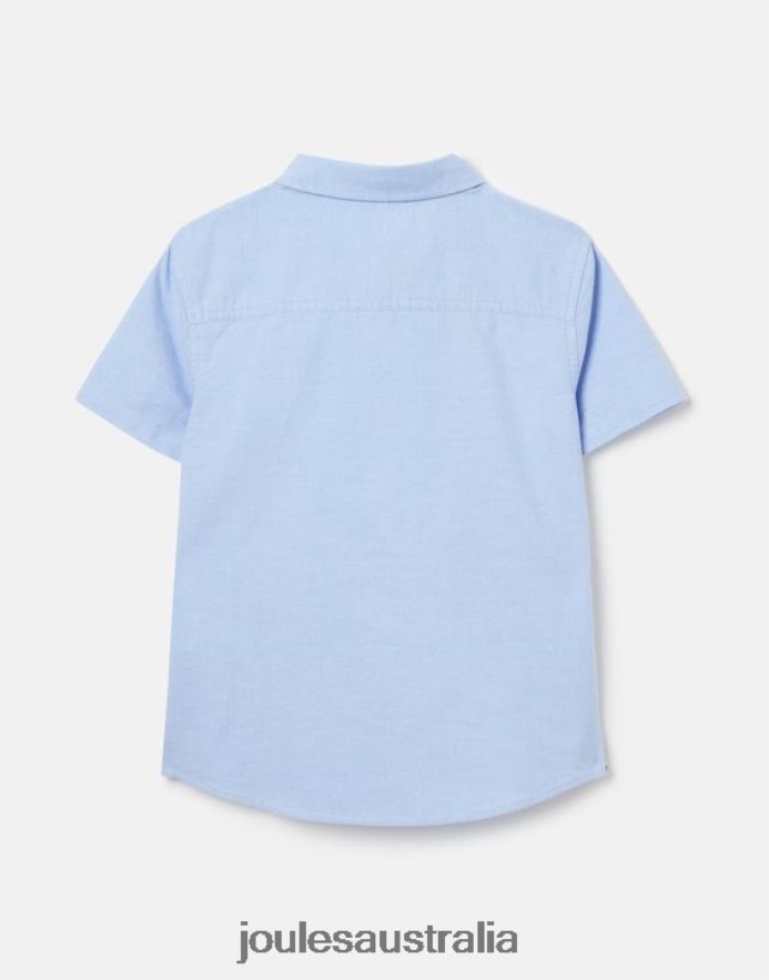 Joules Apparel Boys Oxford Short Sleeve Shirt 2-12 years NVVNL379 BLUE