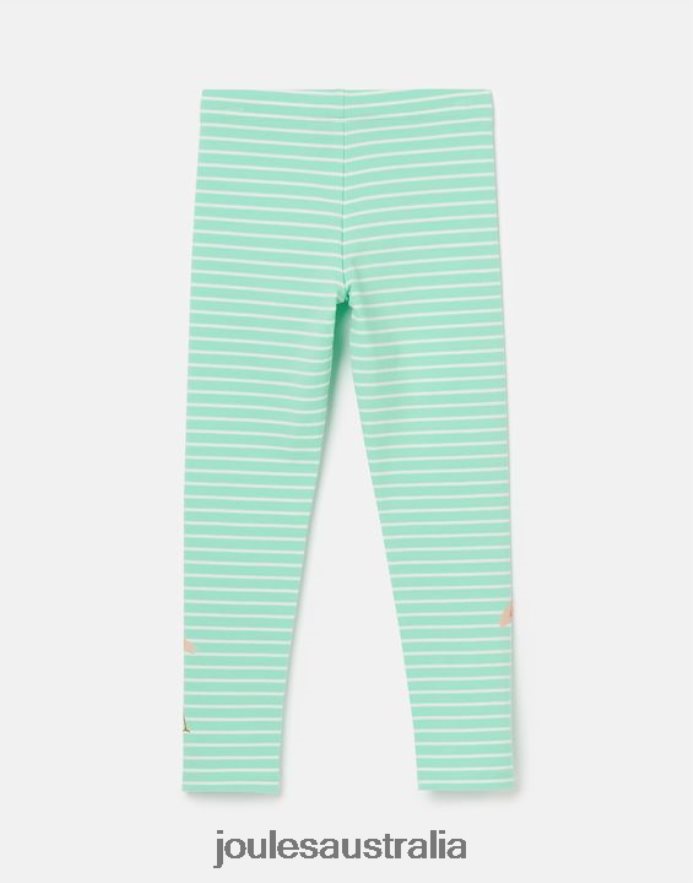 Joules Apparel Girls Deedee Printed Leggings 2-12 Years NVVNL266 AQUA STRIPE FLAMINGO