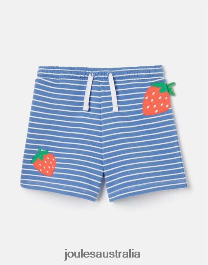 Joules Apparel Girls Hamden Novelty Sweat Shorts 2-8 Years NVVNL298 BLUE STRIPE STRAWBERRY