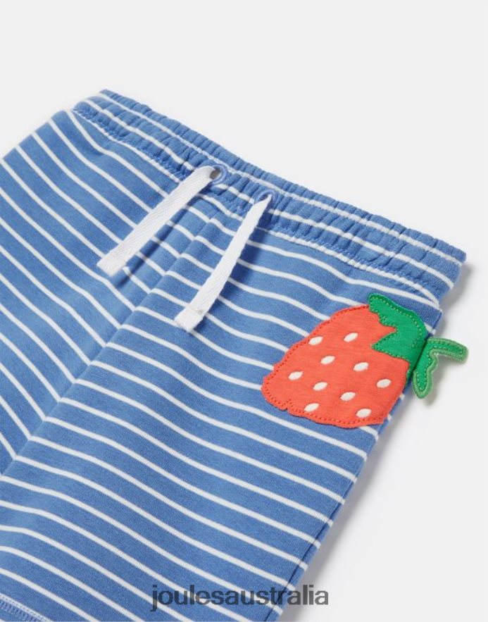 Joules Apparel Girls Hamden Novelty Sweat Shorts 2-8 Years NVVNL298 BLUE STRIPE STRAWBERRY