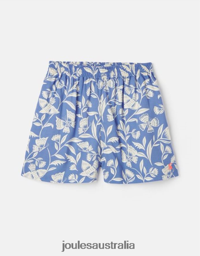 Joules Apparel Girls Hettie Woven Printed Shorts 5-12 Years NVVNL268 BUTTERFLY BLUE