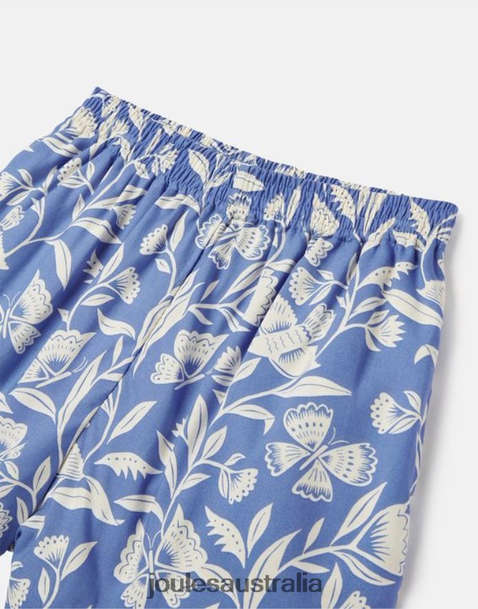 Joules Apparel Girls Hettie Woven Printed Shorts 5-12 Years NVVNL268 BUTTERFLY BLUE