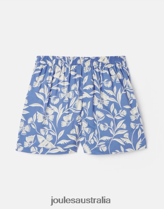 Joules Apparel Girls Hettie Woven Printed Shorts 5-12 Years NVVNL268 BUTTERFLY BLUE