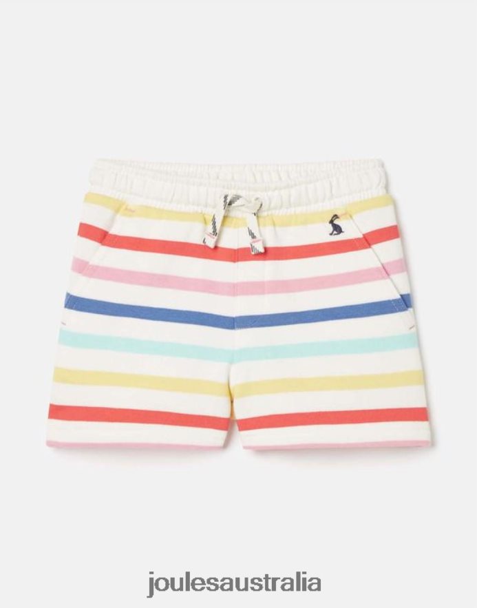 Joules Apparel Girls Reilley Jersey Stripe Shorts 2-12 Years NVVNL273 MULTI STRIPE