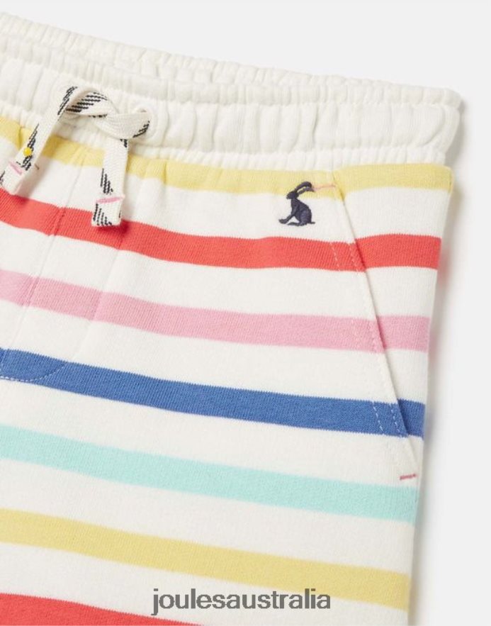 Joules Apparel Girls Reilley Jersey Stripe Shorts 2-12 Years NVVNL273 MULTI STRIPE