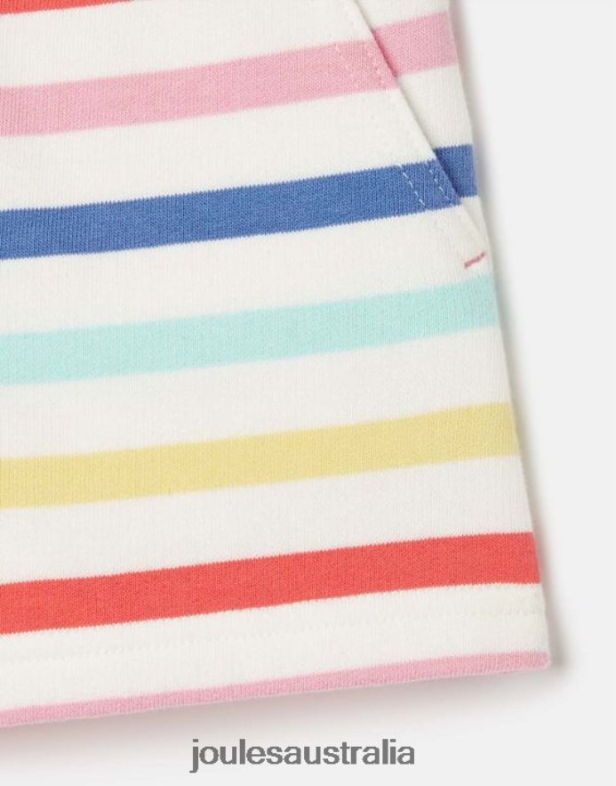 Joules Apparel Girls Reilley Jersey Stripe Shorts 2-12 Years NVVNL273 MULTI STRIPE