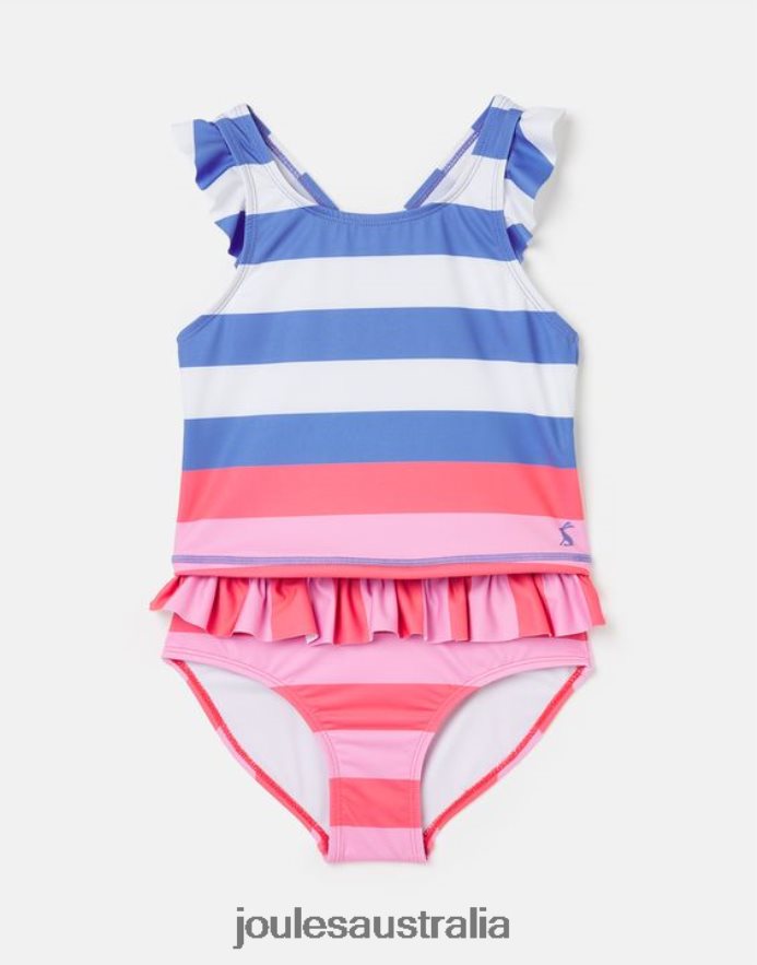 Joules Apparel Girls Laurielle Tankini 2-12 Years NVVNL296 MULTI STRIPE