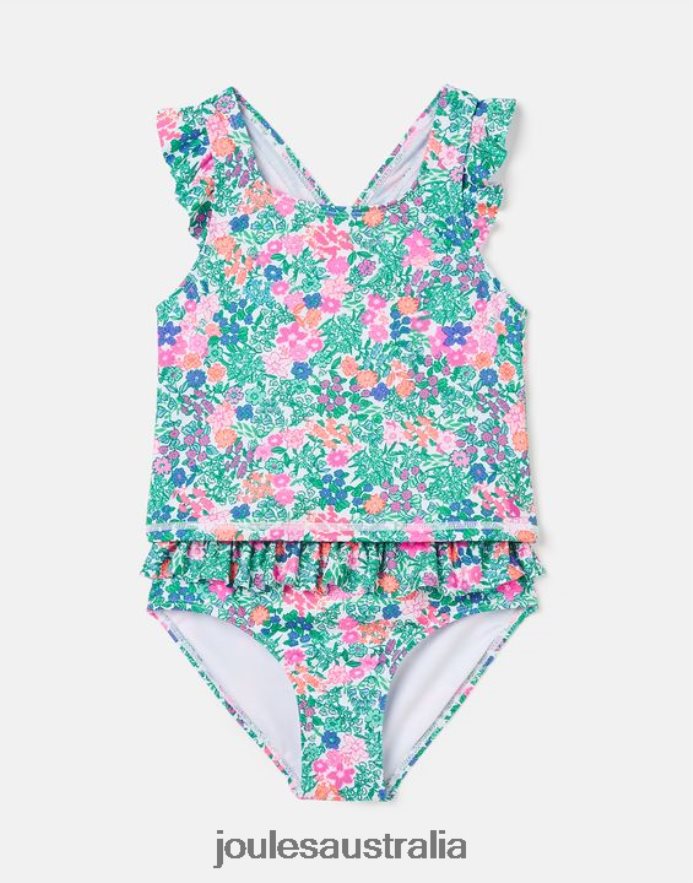 Joules Apparel Girls Laurielle Tankini 2-12 Years NVVNL312 MULTI DITSY