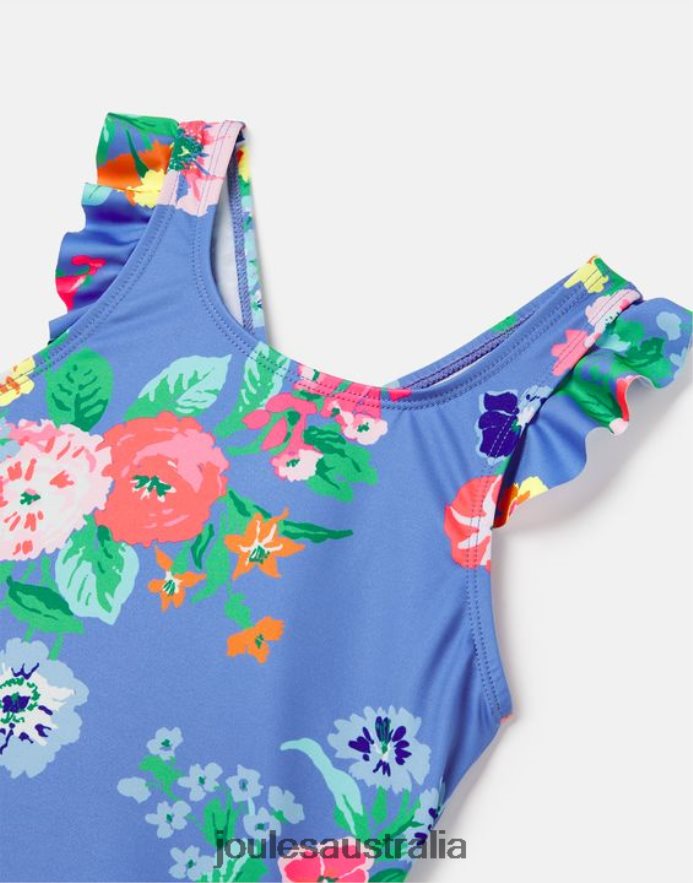 Joules Apparel Girls Laurielle Tankini 2-12 Years NVVNL319 BLUE FLORAL