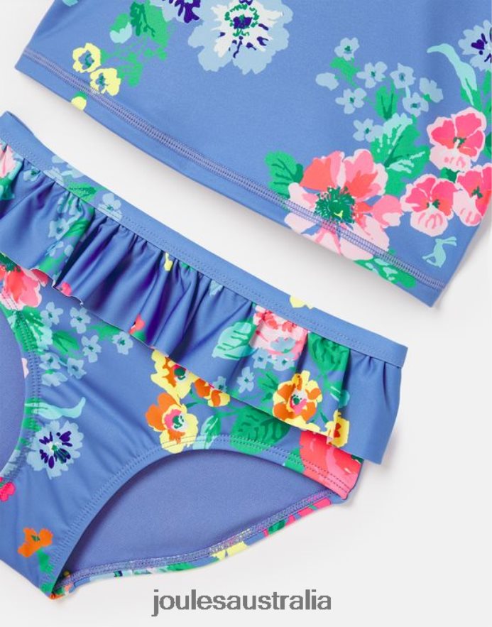 Joules Apparel Girls Laurielle Tankini 2-12 Years NVVNL319 BLUE FLORAL