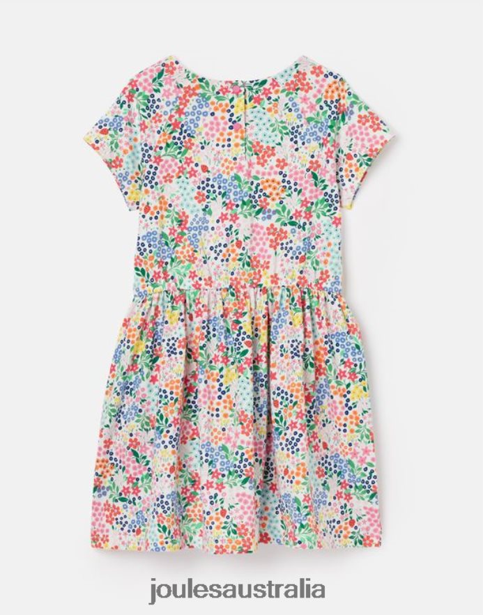 Joules Apparel Girls Jude Short Sleeve Jersey Dress 2-12 Years NVVNL274 STRAWBERRY DITSY