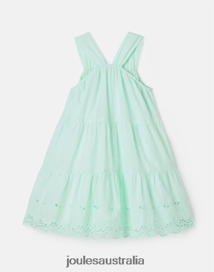 Joules Apparel Girls Kiki Tiered Midi Dress 2-12 Years NVVNL278 PALE BLUE