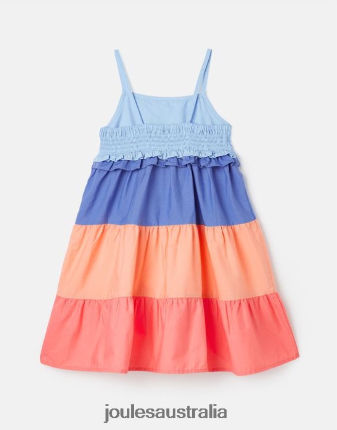 Joules Apparel Girls Theadora Trapeze Dress 5-12 Years NVVNL314 COLOUR BLOCK