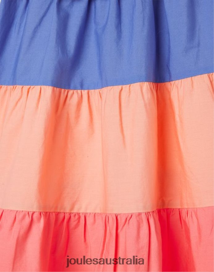 Joules Apparel Girls Theadora Trapeze Dress 5-12 Years NVVNL314 COLOUR BLOCK