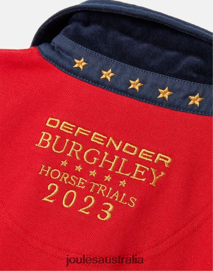 Joules Apparel Girls Burghley Polo Shirt 2-12 Years NVVNL329 DARK RED