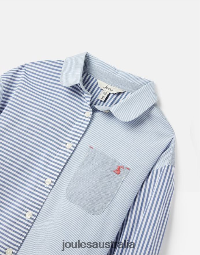 Joules Apparel Girls Fenella Woven Shirt 5-12 years NVVNL323 BLUE STRIPE