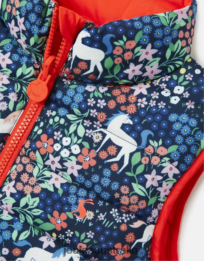 Joules Apparel Girls Flip It Reversible Vest 2-8 Years NVVNL307 PONY