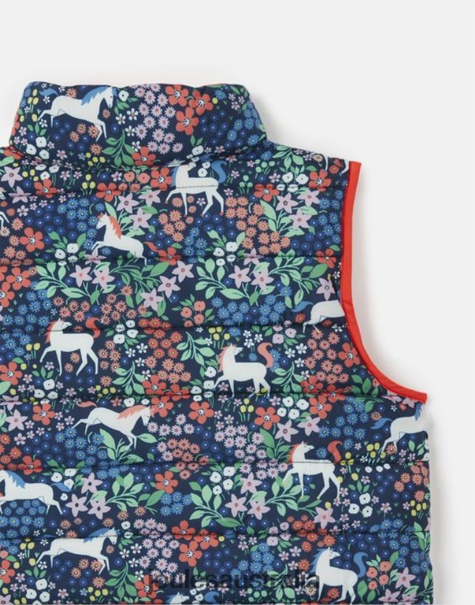 Joules Apparel Girls Flip It Reversible Vest 2-8 Years NVVNL307 PONY