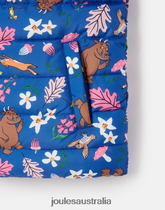 Joules Apparel Girls Gruffalo Flip It Reversible Vest 1-6 Years NVVNL260 BLUE