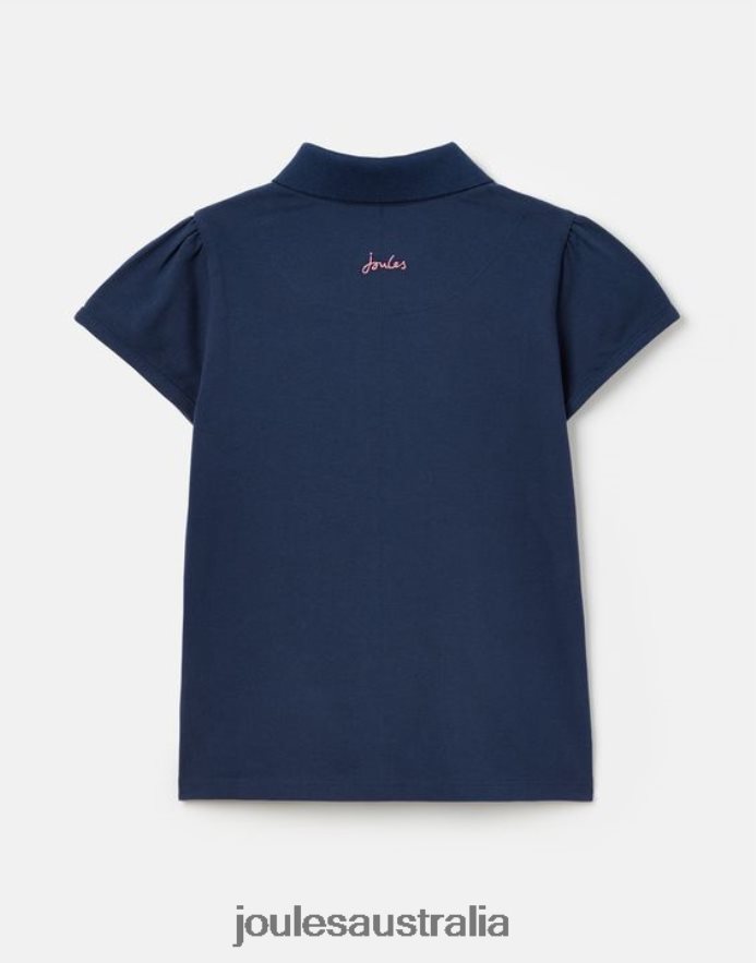 Joules Apparel Girls Moxie Polo Shirt 2-12 Years NVVNL315 NAVY UNICORN