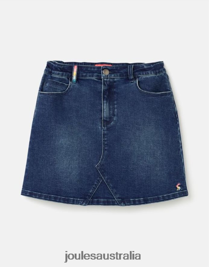 Joules Apparel Girls Hollis 5 Pocket Denim Skirt 1-12 Years NVVNL292 DENIM