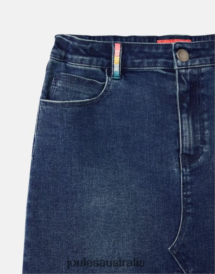 Joules Apparel Girls Hollis 5 Pocket Denim Skirt 1-12 Years NVVNL292 DENIM
