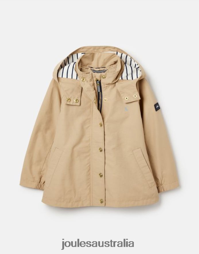 Joules Apparel Girls Meadow Showerproof Coat 2-12 Years NVVNL304 STONE