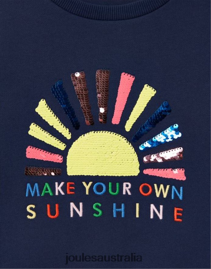 Joules Apparel Girls Mackenzie Sweatshirt 5-12 years NVVNL264 BLUE SUN