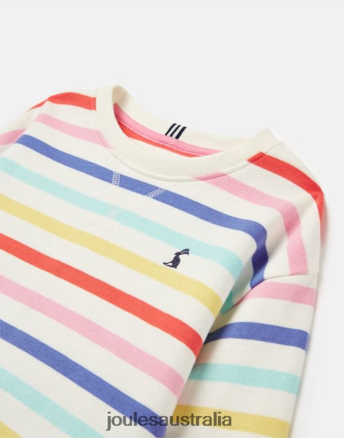 Joules Apparel Girls Maple Crew Neck Sweatshirt 2-12 Years NVVNL267 MULTI STRIPE
